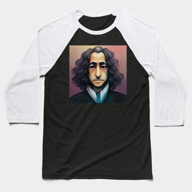 Baruch Spinoza portrait | Anime style Baseball T-Shirt by Classical